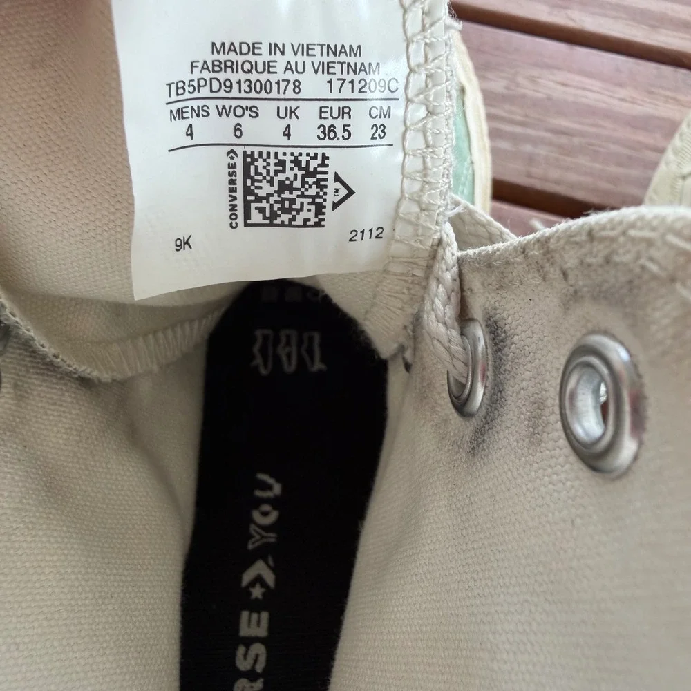 Converse Chuck Taylor All Star Lift Hi Sage Green Platform Sneakers Womens 6 - Picture 9 of 9